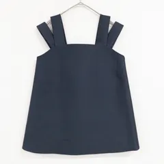 Drawer ドゥロワー ブラウス トップス ノースリーブ シルク ウール ネイビー 日本製 レディース 38 b00248のサムネイル