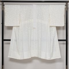 8188 淡黄 色無地 着物 正絹 茶道 法事 ばち衿 蔦 - メルカリ