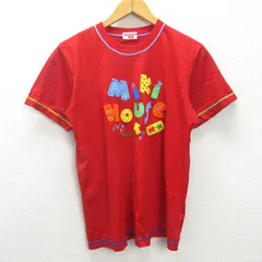 d■日本製■ミキハウス/mikihouse カラフルロゴ 半袖Tシャツ【M】赤/MENS/73【中古】■のサムネイル