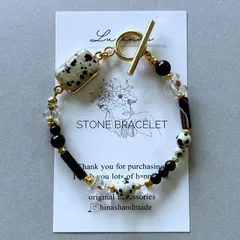 再販！【天然石ブレスレット・ダルメシアンジャスパー】ビーズブレスレット