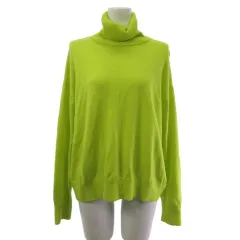 ギャルリーヴィー GALERIE VIE トゥモローランド ニット セーター タートルネック 長袖 黄緑 F