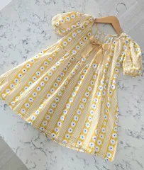 イェロー 花 ONE PIECE ゆったり 100-110