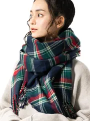 大判 マフラー 極上ふんわり ストール レディース メンズ 厚手 防寒 ショール 秋冬チェック
