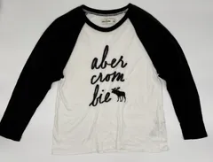 【新入荷!!】☆セット割対応☆ アバクロキッズ キッズ 配色切り替え 長袖 Tシャツ L/14（1896）