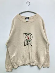 Polo by Ralph Lauren ポロバイラルフローレン スウェット LARGE ベージュ コットン 裏起毛 前面プリント ブランドロゴ 刺繍 長袖
