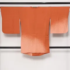 道行コート 袷 身丈89cm 裄丈66cm 正絹 Sランク セミフォーマル Mサイズ ぼかし 創作柄 独創的 落ち着き 朱系 RP 1237-13725