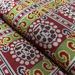 名古屋帯 全通 両面 素敵なデザイン 九寸 正絹 着物 X-512