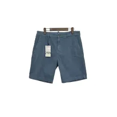 31 ザラ ライトブルー コットン ハーフパンツ メンズ 夏 ズボン