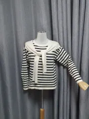 紐デザインテープ ストライプ 春ニット