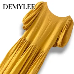 DEMYLEE デミリー レディース イエロー ロングワンピース マキシ パフスリーブ 綿100% Sサイズ 上質素材 大人可愛い フェミニン 春夏 (株)サザビーリーグ 3510300256 0001439OCのサムネイル
