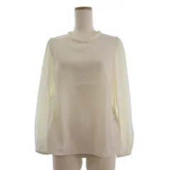 フランシュリッペ franche lippee 美品 シャツ ブラウス ノーカラー プルオーバー 長袖 レース M アイボリー
