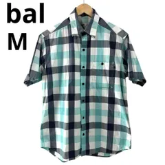 【中古】bal バル balanceweardesign 半袖チェックシャツ M 日本製のサムネイル