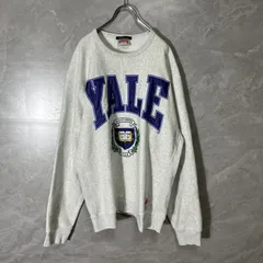 NUTMEG MILLS YALE 大学 カレッジ スウェット トレーナー L グレー 刺繍  ナツメグミルズ YALE BIGGEST SWEAT イェールのサムネイル