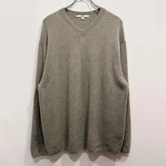 ユニクロC カシミヤリラックスVネックセーター グレージュ M【送料込み】