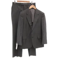 タグ付き ロンリー LONLY スーツ ジャケット パンツ ジレ A5 グレー 無地 ノッチドラペル 長袖 /ML ■SK