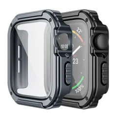【特価商品】2枚入り Adepoy コンパチブル Apple Watch Series 6/5/4/SE 44mm 用 ケース 頑丈 アップルウォッチケース 全面保護カバー 耐衝撃 スポーツケース 落下 衝撃 吸収 傷防止 Apple watch ケース 44