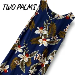 TWO PALMS  トゥーパームス ブルー レディース ワンピース ロングワンピース カットソーワンピースノースリーブ 花柄【Mサイズ】0001448OCのサムネイル