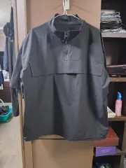 ブラックハーフジップアップシャツ シャツ(100)