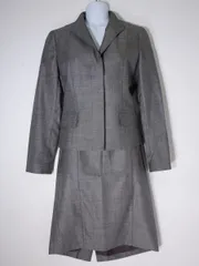 BURBERRY LONDONバーバリー ロンドン ハンドステッチデザイン ウールシルクセットアップスーツ ジャケットスカート【上38下36】【LSTA76859】のサムネイル