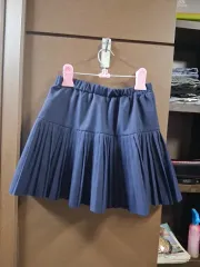 ネイビー プリーツ ミニ スカート(150)