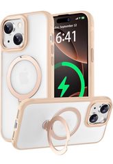 iPhone 15용 케이스 magsafe 대응 무선 충전 자기 링 마그넷 탑재 정점 360도 회전 스탠드 부착 내충격 내구성 황변방 미끄럼 방지 낙하 보호 상처 방지 휴대 케이스 아이폰 15용 커버