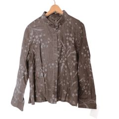 A.P.C. シルク100% 総柄ブラウス 36 フリルネック - メルカリ