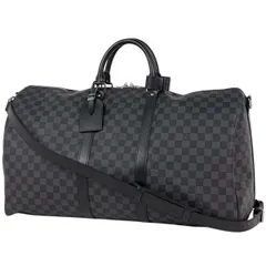 ルイ・ヴィトン Louis Vuitton キーポル バンドリエール55 旅行 ボストンバッグ ダミエグラフィット ノワール(ブラック) N41413 メンズ 【中古】