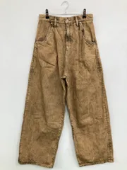 Ungrid アングリッド デニムパンツ 24inch ブラウン クロップド・半端丈 フルレングス 無地 ワイド・ルーズ ストレート ハイウエスト ヴィンテージ