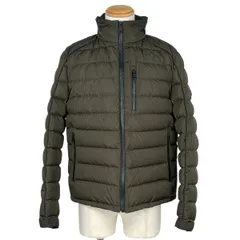 プラダ PRADA ロゴプレート ダウンジャケット アウター カーキ メンズ 【中古】