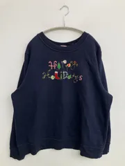 HOLIDAY ホリデイ スウェット XL ネイビー コットン 裏起毛 ブランドロゴ 刺繍 長袖のサムネイル