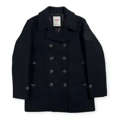 美品 VAN JAC ヴァンヂャケット ロゴワッペン メルトンウール Pコート ピーコート サイズ M /ネイビー/メンズ/マリンボタンのサムネイル