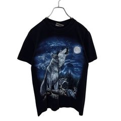 Liquid Blue リキッドブルー ウルフ オオカミ アニマル柄 Tシャツ 