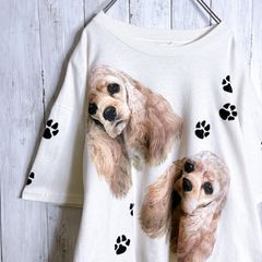 90s USA製 犬 Tシャツ コッカースパニエル アニマルT 犬T XL - メルカリ
