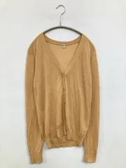 UNIQLO ユニクロ カーディガン/ボレロ L ベージュ 無地 ミドル丈 長袖