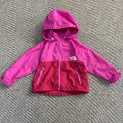 ノースフェイス コンパクトジャケット 90 ピンク ウインドブレーカー キッズ