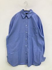 AE10200 ZARA BASIC 長袖シャツ ブルー ストライプ レディース - メルカリ