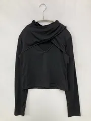 WEEKEND ウィークエンド Tシャツ/カットソー 1 ブラック 無地 ミドル丈 長袖 タートルネック/ハイネック
