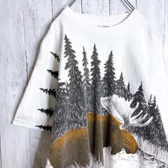 【入手困難】90s USA製 Vintage 古着 アニマル 動物 両面プリント 半袖Tシャツ #2