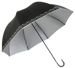 【在庫処分】オカモト原宿店 日傘兼用雨傘 レディース 日傘 uvカット 遮光 長傘 遮光率 99.9% 晴雨兼用傘 UVカット 紫外線遮蔽率99% 照り返しカット 軽量 遮熱 撥水 ブラック ドーム型 60cm