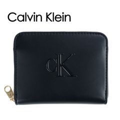 Calvin Kleinカルバンクライン ふたつ折り財布 CKロゴ ブラック - メルカリ