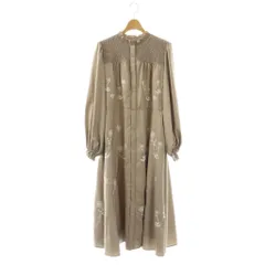 チェスティ Chesty ワントーン刺繍ワンピース 長袖 ロング 0 モカ /NR ■OS