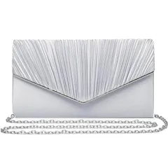 【新品】 [SUNSPOT] 3WAYパーティーバック 結婚式バック二次会 謝恩会 入学式 卒業式 成人式 パーティーバッグ (シルバー)