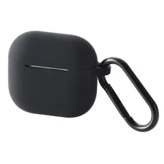 【新品・5営業日で発送】ELECOM エレコム AirPods 第4世代／アクティブノイズキャンセリング搭載AirPods 第4世代／シリコンケース／カラビナ付／ブラック