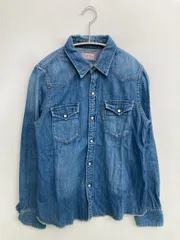 BLUE BLUE シャツ/ブラウス 1 ブルー デニム コットン 無地 ミドル丈 長袖 レギュラーカラー