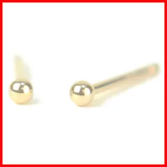 【数量限定】18金 18金 K18pg ピンクゴールド ボールピアス 1ペア両耳販売 太さ0.9mm長さ10mm ピアス芯幅太タイプ 幅太 2mm K18PGピンクゴールド丸玉ピアス 軸太 セカンドピアス