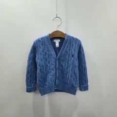 ポロラルフローレン 女の子 コットン ケーブル ニット カーディガン 24M