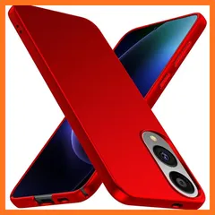 【新品】 Galaxy S25 Edge 用ケース 耐衝撃 黄ばみなし 耐久 薄型 指紋防止 すり傷防止 レンズ保護 ストラップホール付き サムスン ギャラクシーs25 edge 用カバー 全面保護 防塵 軽量 PC 脱着簡単 一体感 人気 携帯カバー 赤 1