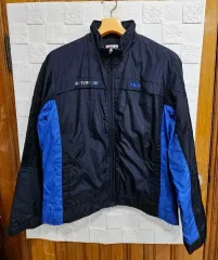 フィラ FILA ウィンドブレーカー ブラック/ブルー 起毛