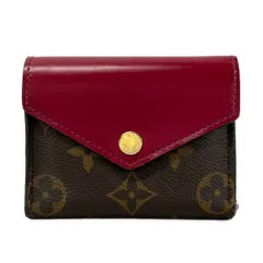 LOUIS VUITTON(ルイヴィトン) 3つ折り財布 モノグラム ポルトフォイユゾエ M62932 フューシャ イニシャル刻印 レザー、牛革