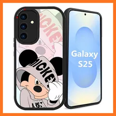 【新品】 Galaxy S25 用 ケース 一体型 カメラ レンズ 保護 ディズニー ミッキー ミッキーマウス カラフル 萌え ギャラクシー case 人気 お洒落 韓国 漫画 キャラクター かわいい 面白い デザイン サムスン スマホ カバー ソフト シ 0